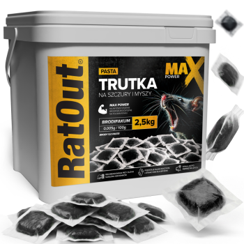 RatOut Brodifacoum-pasta (zwart) Max Power 25Kg